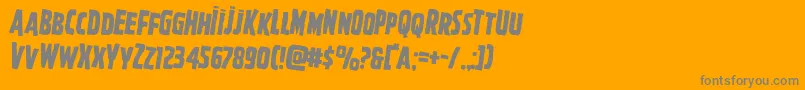 More about Ghoulishintentrotate2 Font Ghoulishintentrotate2 Font – Gray Fonts on Orange Background