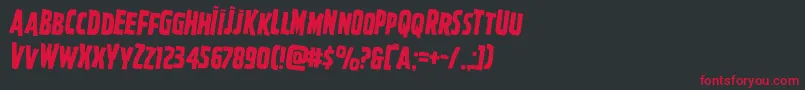 Шрифт Ghoulishintentrotate2 – красные шрифты на чёрном фоне