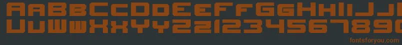 NewHorizonsNominal-fontti – ruskeat fontit mustalla taustalla
