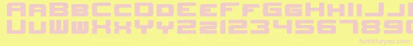 NewHorizonsNominal Font – Pink Fonts on Yellow Background