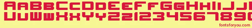 NewHorizonsNominal Font – Red Fonts on Yellow Background