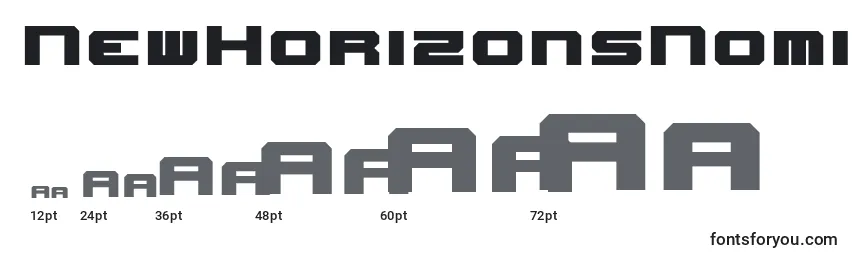 NewHorizonsNominal Font Sizes