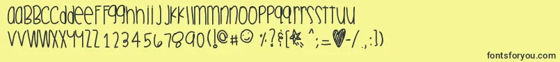 Celebrationtime Font – Black Fonts on Yellow Background