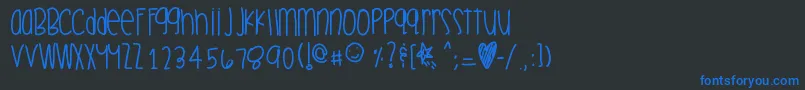 Celebrationtime Font – Blue Fonts on Black Background