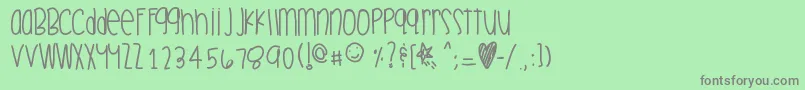Celebrationtime Font – Gray Fonts on Green Background
