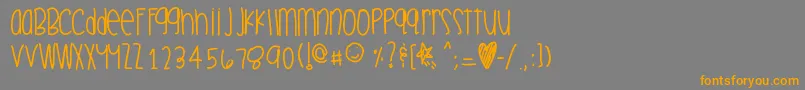Celebrationtime Font – Orange Fonts on Gray Background