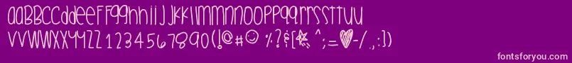 フォントCelebrationtime – 紫の背景にピンクのフォント