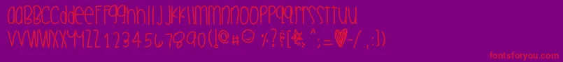 Celebrationtime Font – Red Fonts on Purple Background