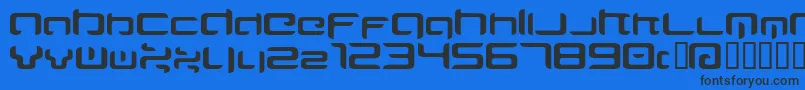 Majirg Font – Black Fonts on Blue Background