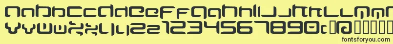 Majirg Font – Black Fonts on Yellow Background