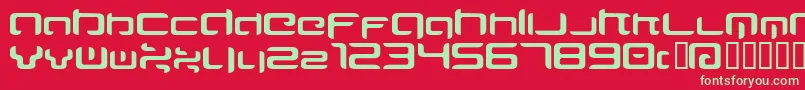 Majirg Font – Green Fonts on Red Background