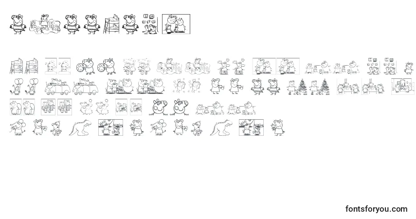 Schriftart PeppaPig – Alphabet, Zahlen, spezielle Symbole