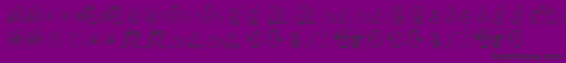 PeppaPig Font – Black Fonts on Purple Background
