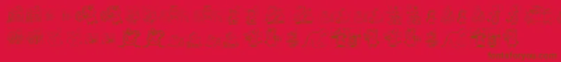 PeppaPig Font – Brown Fonts on Red Background
