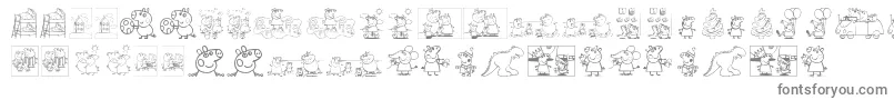 PeppaPig-Schriftart – Graue Schriften