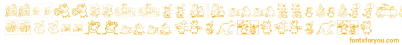 Шрифт PeppaPig – оранжевые шрифты