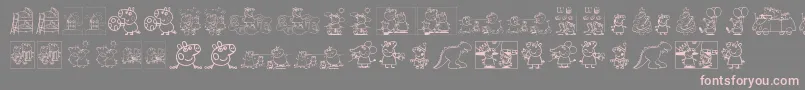 PeppaPig Font – Pink Fonts on Gray Background