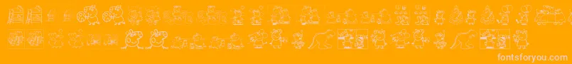 Подробнее о шрифте PeppaPig Шрифт PeppaPig – розовые шрифты на оранжевом фоне