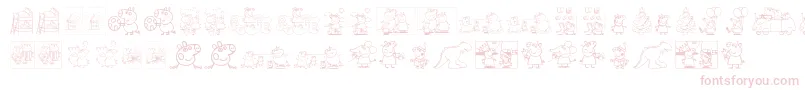 PeppaPig Font – Pink Fonts on White Background