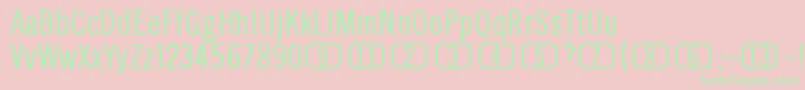 Channels Font – Green Fonts on Pink Background