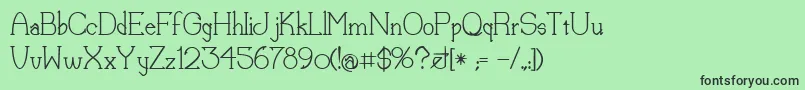LorenaMedium Font – Black Fonts on Green Background
