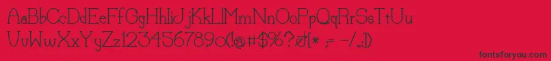 LorenaMedium Font – Black Fonts on Red Background