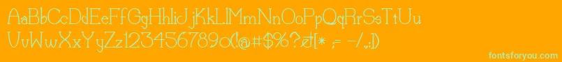 More about LorenaMedium Font LorenaMedium Font – Green Fonts on Orange Background