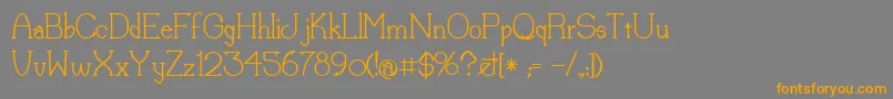 LorenaMedium Font – Orange Fonts on Gray Background