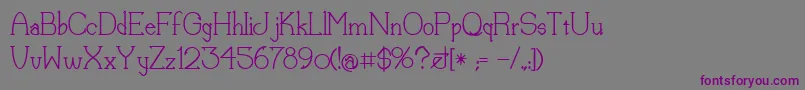 LorenaMedium Font – Purple Fonts on Gray Background