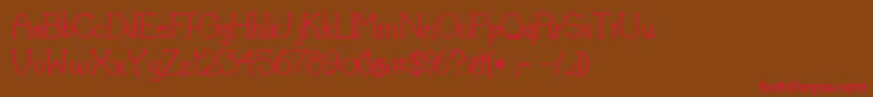 LorenaMedium Font – Red Fonts on Brown Background
