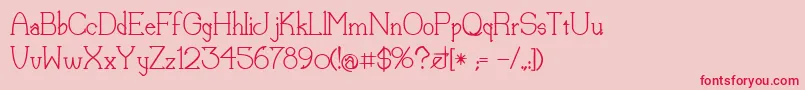 LorenaMedium-Schriftart – Rote Schriften auf rosa Hintergrund