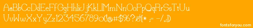 LorenaMedium Font – White Fonts on Orange Background