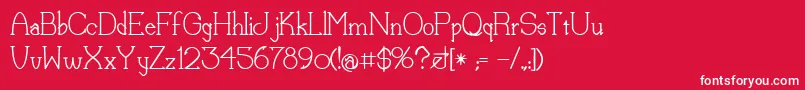 LorenaMedium Font – White Fonts on Red Background