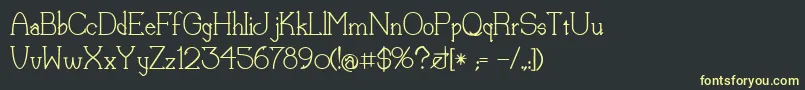 LorenaMedium Font – Yellow Fonts on Black Background