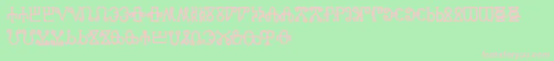 GlagoliticAoe Font – Pink Fonts on Green Background