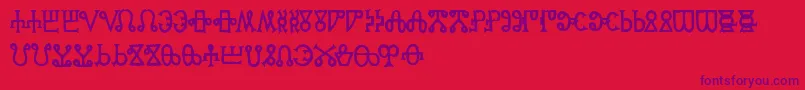 GlagoliticAoe Font – Purple Fonts on Red Background