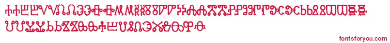 フォントGlagoliticAoe – 白い背景に赤い文字