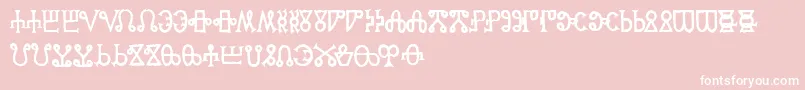 GlagoliticAoe Font – White Fonts on Pink Background