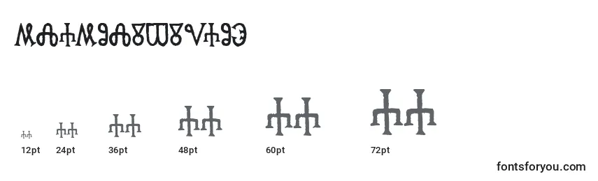 Размеры шрифта GlagoliticAoe