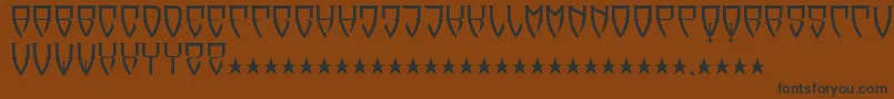Reubalach Font – Black Fonts on Brown Background