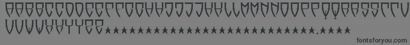 フォントReubalach – 黒い文字の灰色の背景