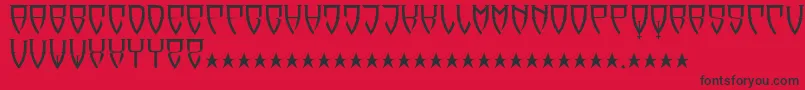 Шрифт Reubalach – чёрные шрифты на красном фоне