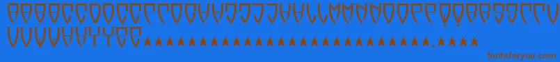 Шрифт Reubalach – коричневые шрифты на синем фоне