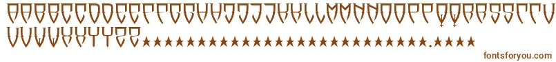 Reubalach-Schriftart – Braune Schriften auf weißem Hintergrund