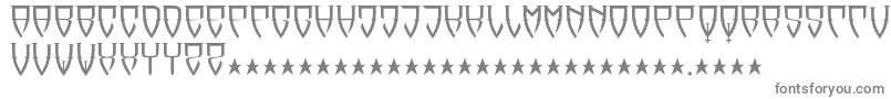 フォントReubalach – 白い背景に灰色の文字