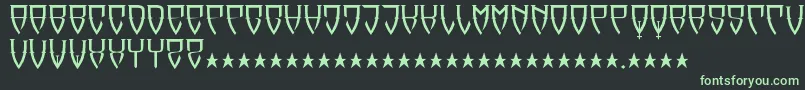Reubalach-fontti – vihreät fontit mustalla taustalla