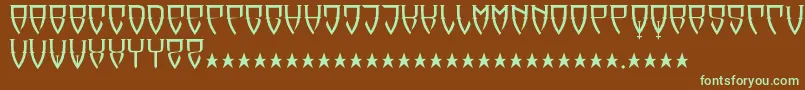 Шрифт Reubalach – зелёные шрифты на коричневом фоне