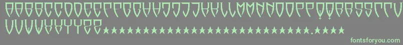 Reubalach-Schriftart – Grüne Schriften auf grauem Hintergrund