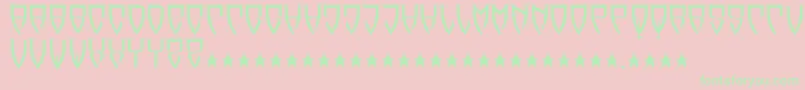 フォントReubalach – ピンクの背景に緑の文字