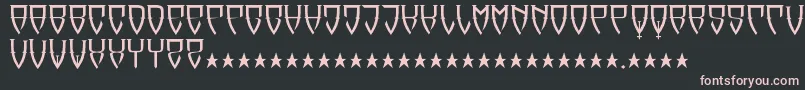 Reubalach-fontti – vaaleanpunaiset fontit mustalla taustalla